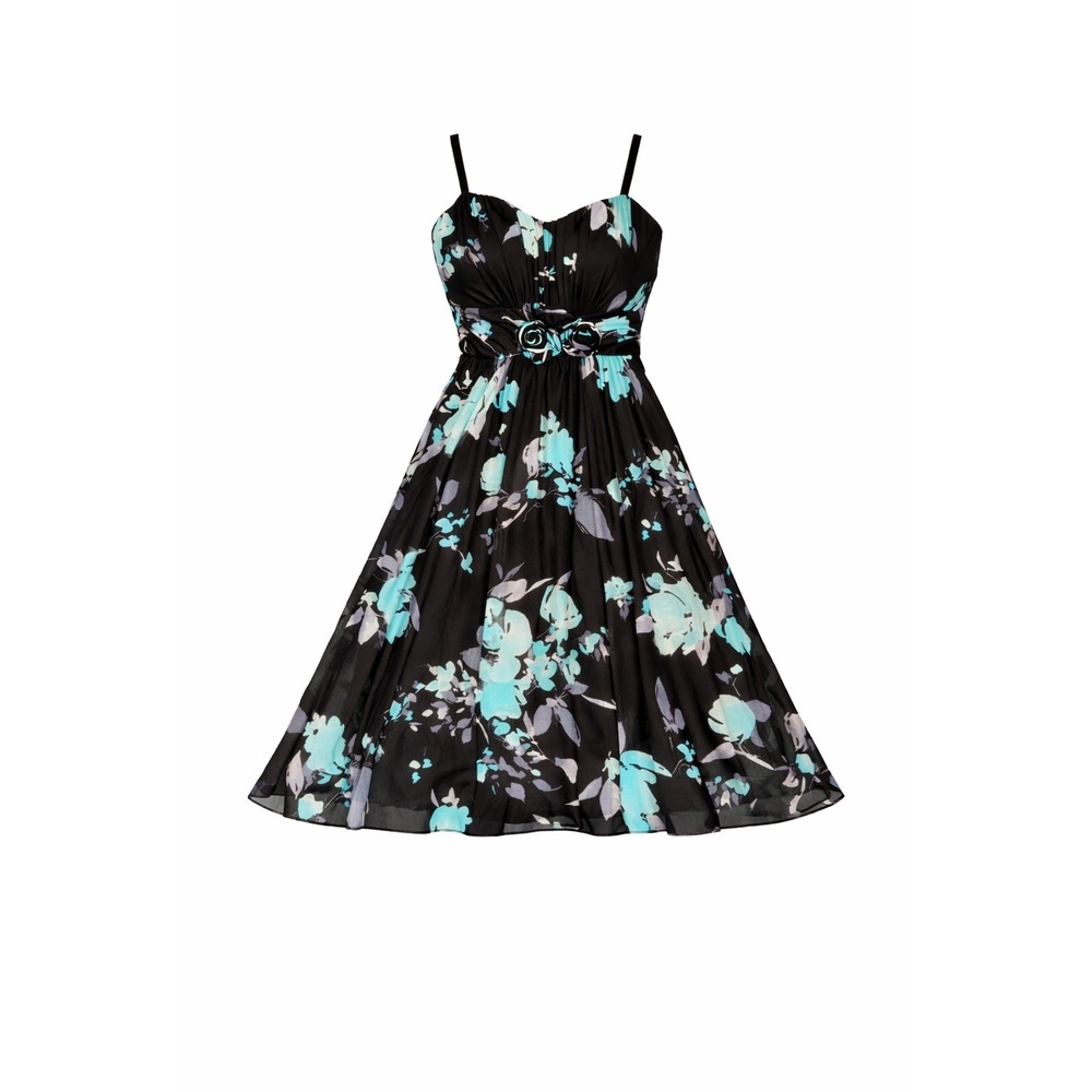Collection Dressbarn Floral Dress Size 6 Tie Y2K Whimsigoth Babydoll Witchy‎